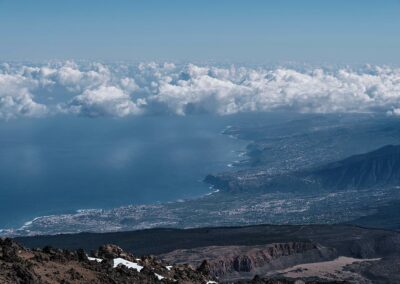 Ferienwohnung Casa Blanca auf Teneriffa - Blick vom Teide auf die Nordküste